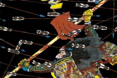 La battaglia a Shijō Nawate, c.1857 da Utagawa Kuniyoshi