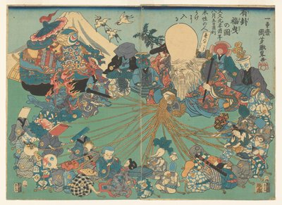 Estrazione di un biglietto vincente da Utagawa Kuniyoshi