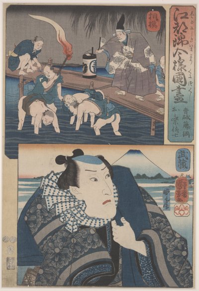 Due vedute di Edo da Utagawa Kuniyoshi