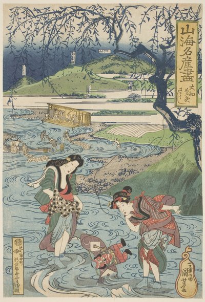 Yamato, Nara: Sarasu, c.1833 da Utagawa Kuniyoshi