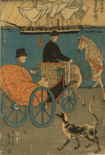 Americani si godono la domenica a Yokohama, 1861 da Utagawa Sadahide