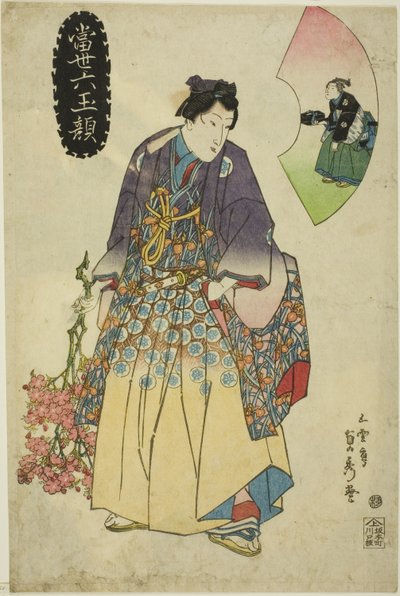 Sei Volti di Gioielli Contemporanei (Tosei Mutamagao) da Utagawa Sadahide