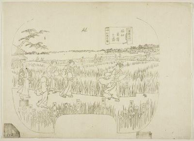 Blocco chiave per una stampa della serie "Toto meisho" (Vedute famose della capitale orientale) da Utagawa Sadahide