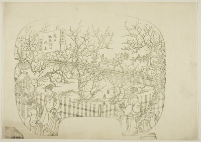 Blocco chiave per una stampa della serie "Toto meisho" (Vedute famose della capitale orientale) da Utagawa Sadahide