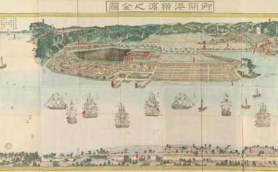 Veduta panoramica di Yokohama da Utagawa Sadahide