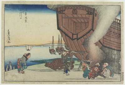 Alla foce del fiume Aji da Utagawa Sadahiro
