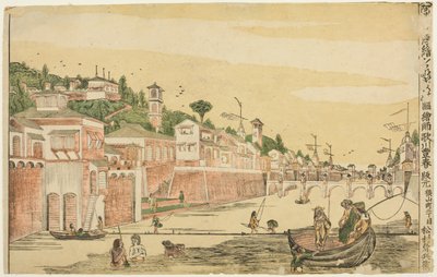 Pesca (Senadori no zu), dalla serie "Immagini prospettiche olandesi (Oranda uki-e)" da Utagawa Toyoharu