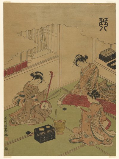 Koto, da una serie senza titolo delle quattro realizzazioni da Utagawa Toyoharu