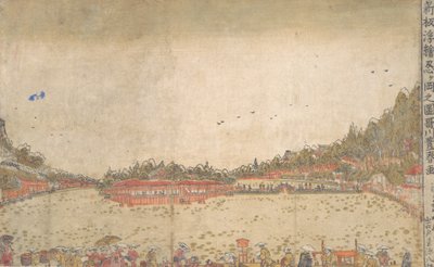 Stampa prospettica: Stagno di Shinobazu da Utagawa Toyoharu