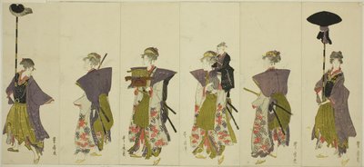 Parodia di una processione daimyō da Utagawa Toyohiro