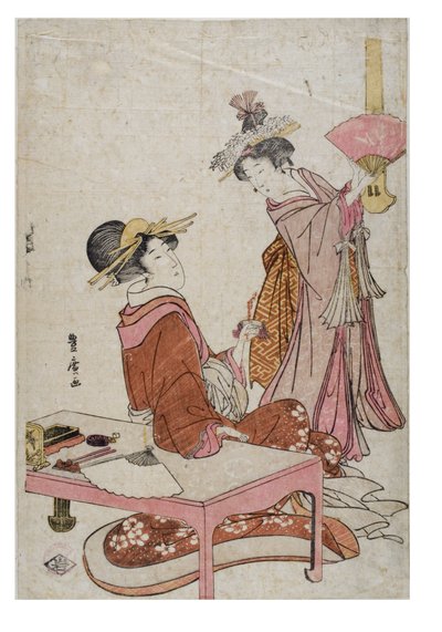 Due figure femminili con ventagli da Utagawa Toyohiro