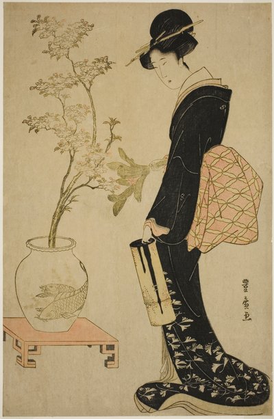 Osservando Ikebana da Utagawa Toyohiro