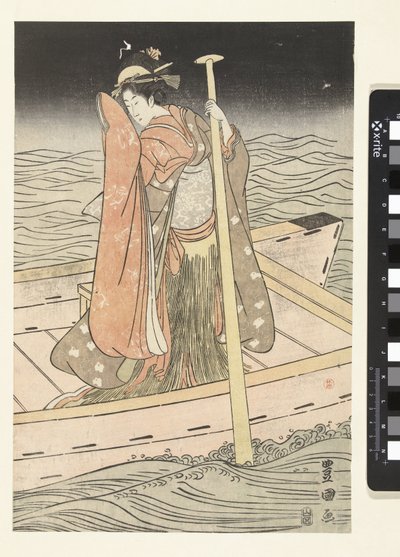 Giovane donna in barca da Utagawa Toyokuni (I)