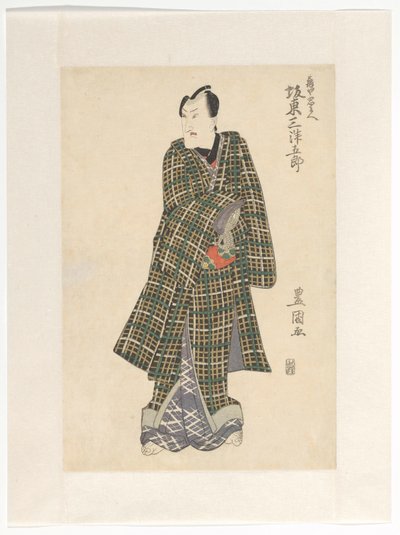 Kameya Chūbei in kimono a scacchi da Utagawa Toyokuni (I)