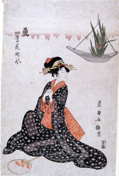 Fiori delle quattro stagioni freschi come ragazze da Utagawa Toyokuni