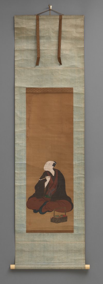 Dipinto a rotolo con figura seduta da Utagawa Toyokuni