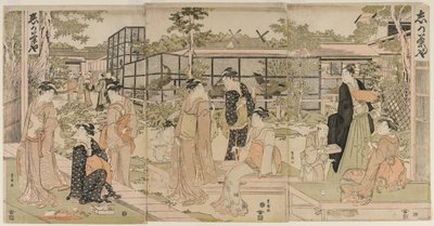 Visitatori alla Casa del Tè Shika, primi anni 1790 da Utagawa Toyokuni