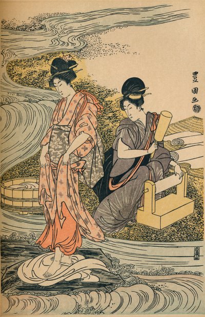 Lavaggio della Biancheria, c1800 da Utagawa Toyokuni