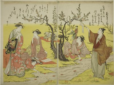 Festa del ruscello tortuoso (Kyokusui no en) da Utagawa Toyokuni I