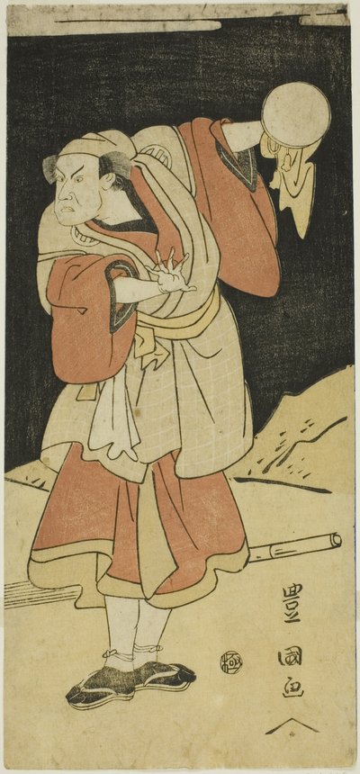 Attore in una scena di un dramma da Utagawa Toyokuni I
