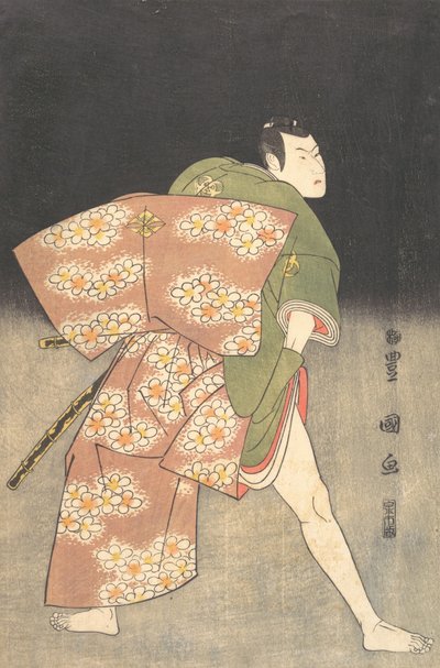 Bando Minosuke Mitsugoro III nel ruolo di un giovane samurai, 1796 da Utagawa Toyokuni I
