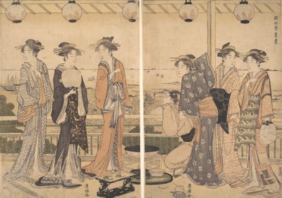 Le quattro stagioni nel sud di Edo: una scena estiva Minami shiki, Natsu [no] kei da Utagawa Toyokuni I