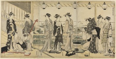 Le quattro stagioni nel sud (Minami Shiki): Scena estiva da Utagawa Toyokuni I