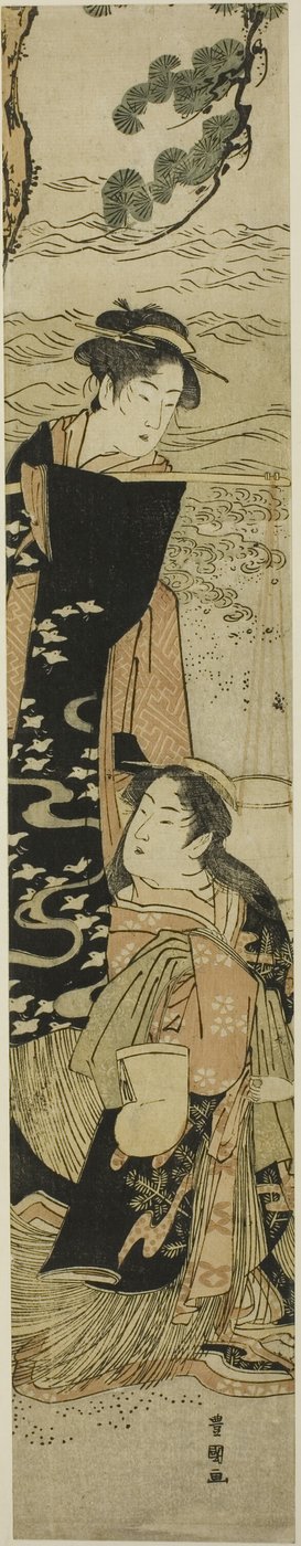 Le sorelle Matsukaze e Murasame sulle rive di Suma da Utagawa Toyokuni I