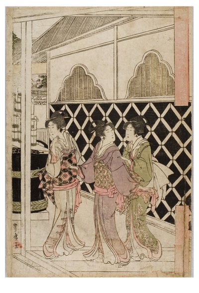 Pellegrinaggio di Capodanno a Myohoji a Horinouchi, Edo, c.1804-1810 da Utagawa and Toyokuni Utagawa Toyohiro