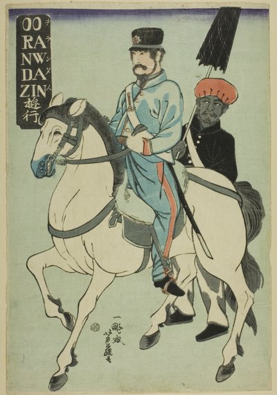 Olandese che passeggia (Orandajin yuko) da Utagawa Yoshifuji