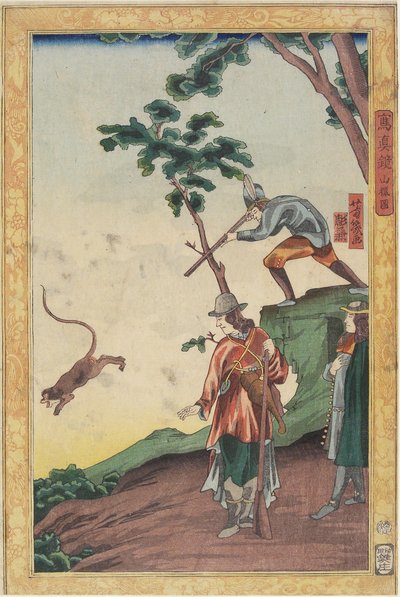 Scena di caccia da Utagawa Yoshiiku