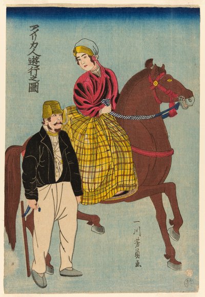 Americani in gita (Amerikajin yuko no zu) da Utagawa Yoshikazu