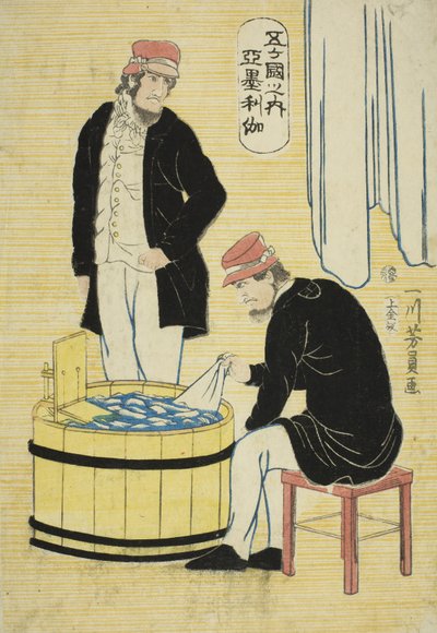 Tra le cinque nazioni: Americani da Utagawa Yoshikazu
