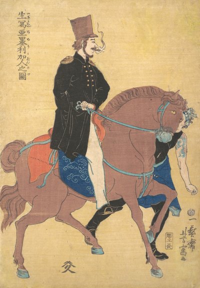 Un americano disegnato dal vivo da Utagawa Yoshitomi