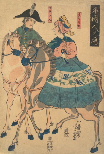 Vedute di Stranieri Gaikokujin no zu da Utagawa Yoshitomi