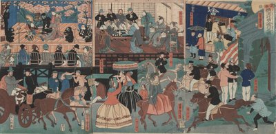 Stranieri in visita a Yokohama da Utagawa Yoshitora