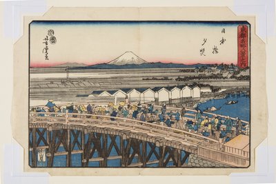 Nihonbashi: Tramonto da Utagawa Yoshitora