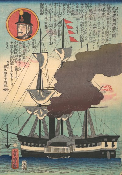 Nave nordamericana da Utagawa Yoshitora
