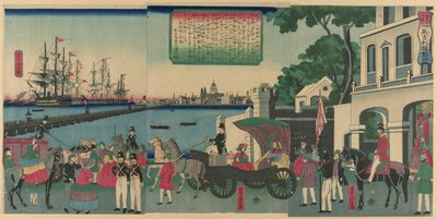 Il porto di Londra, Inghilterra, dalla serie "Collezione di luoghi pittoreschi in terre straniere" da Utagawa Yoshitora