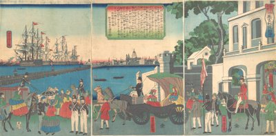 Il Porto di Londra, Inghilterra, 2° mese, 1862 da Utagawa Yoshitora