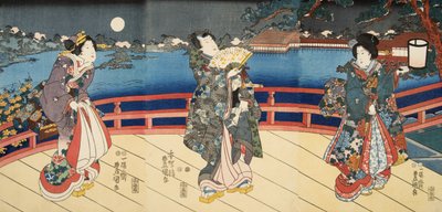 Scena dal Genji monogatari (Racconto di Genji) di Murasaki Shibuku (n. 978) c. 1860 da Utagawa and Toyokuni Kuniyoshi