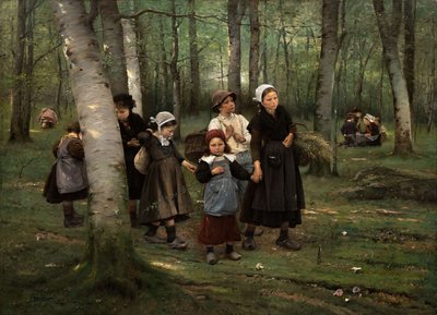 Bambini nel bosco da Vaclav Brozik
