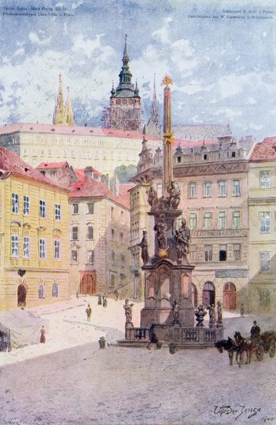 Colonna della Peste della Santissima Trinità, Malostranske Namesti, Mala Strana, Praga da Vaclav Jansa