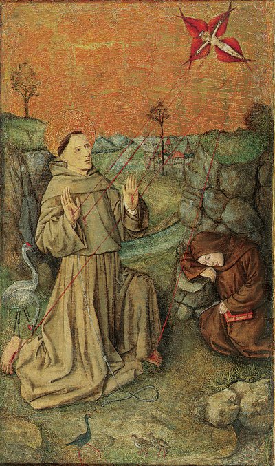 San Francesco riceve le stimmate, fine XV secolo da Valencian School