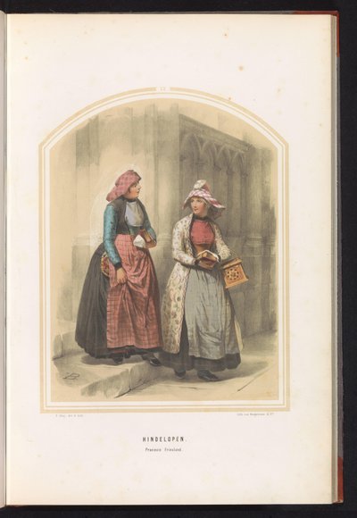 Costume tradizionale di Hindeloopen in Frisia, 1857 da Valentijn Bing