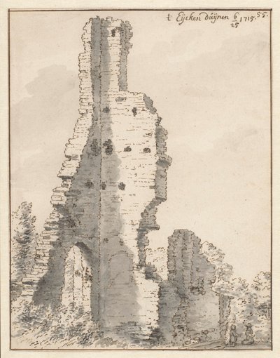 La rovina della chiesa di Eik en Duinen vicino a L