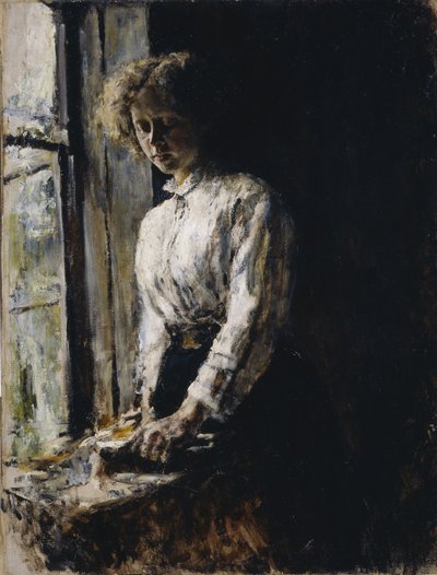Alla finestra. Ritratto di Olga Fyodorovna Trubnikova, 1886 da Valentin Aleksandrovich Serov