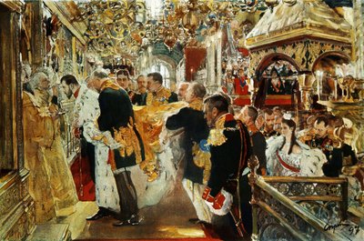 Incoronazione dello Zar Nicola II di Russia nel 1894 da Valentin Aleksandrovich Serov