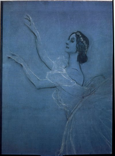 La ballerina Anna Pavlova nel balletto Les Sylphides (dettaglio) da Valentin Aleksandrovich Serov