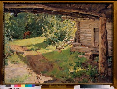 Paesaggio con un cavallo da Valentin Aleksandrovich Serov